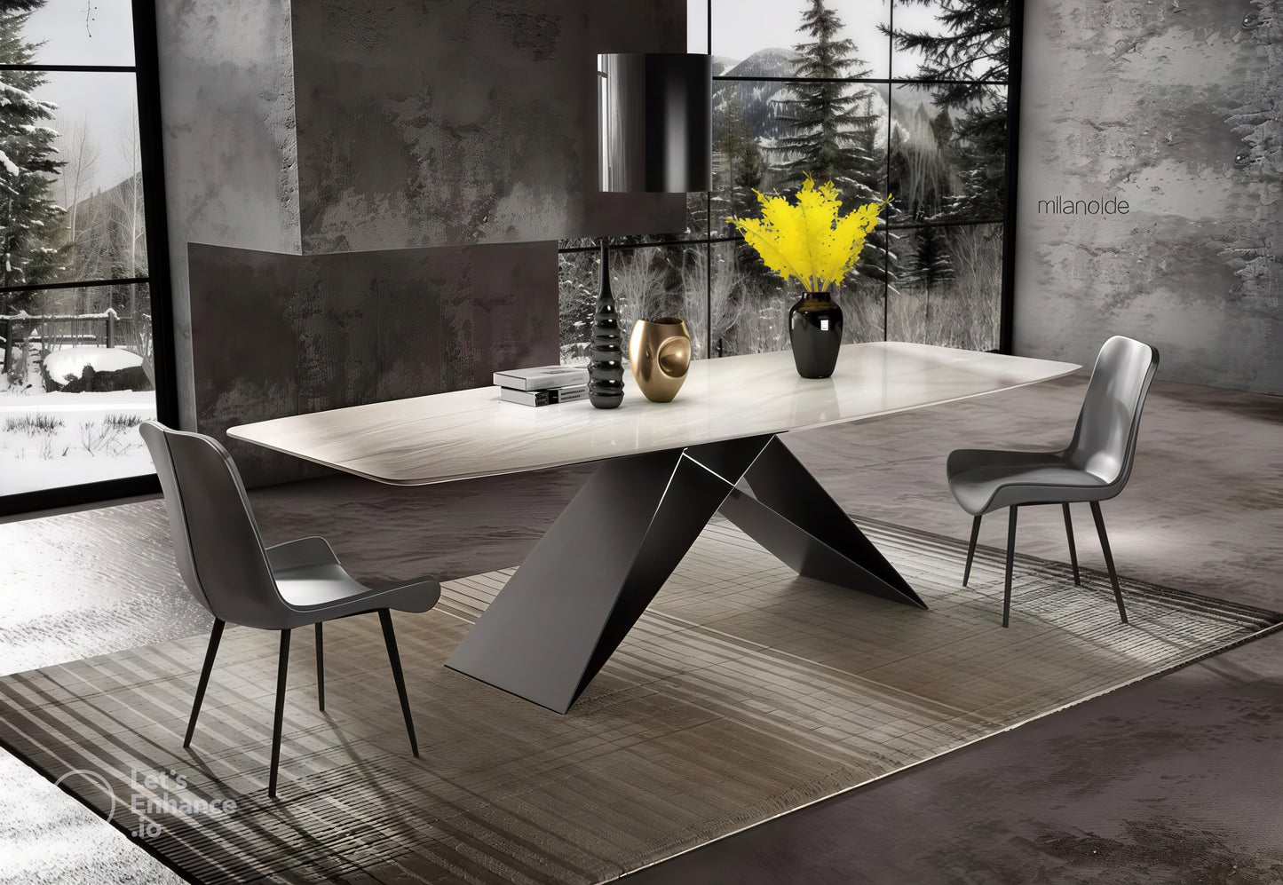 Table TAKEDOWN en porcelaine – Sur mesure pour votre salle à manger – Tanger