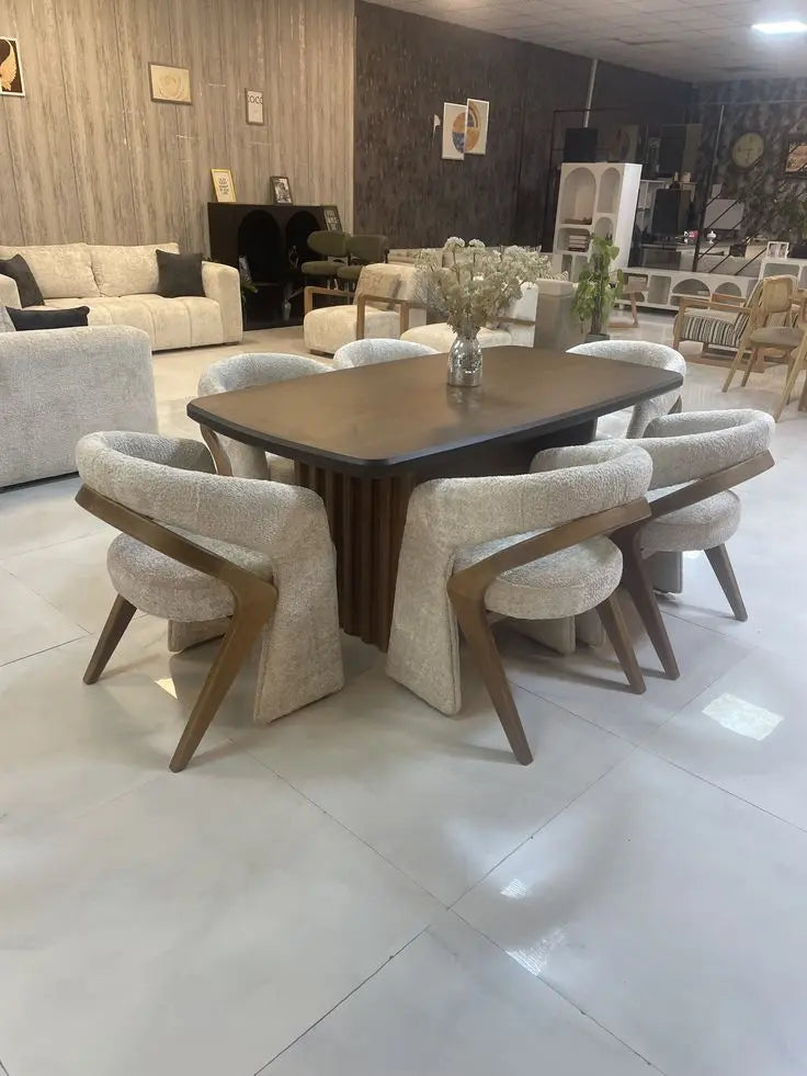 Table à manger ROMA en Bois massif sur mesure - maroc CAROUBIA