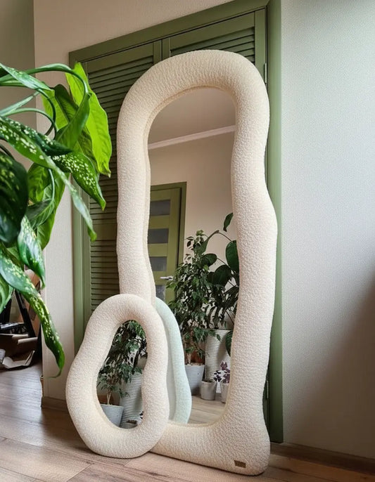 L'Ensemble Nuage – Duo de Miroir bouclette Organiques en Bouclée (Toutes Couleurs Disponibles) CAROUBIA