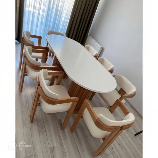 Table à manger ANFA en bois sur mesure au Maroc