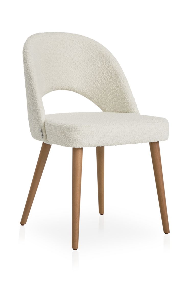 Chaise VALIO bouclette & bois – Maroc