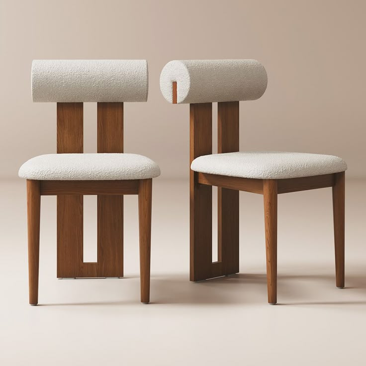 Chaise KATIA Bachette, Velours ou Bouclette & bois – Maroc