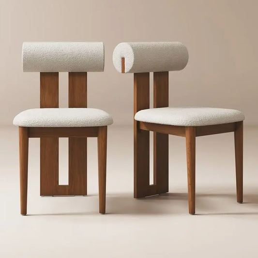 Chaise KATIA Bachette, Velours ou Bouclette & bois – Maroc CAROUBIA