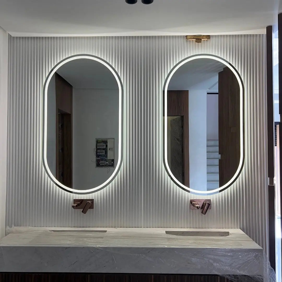 Miroir ANFA plus— Miroir de Salle de Bain Anti-Buée Premium CAROUBIA