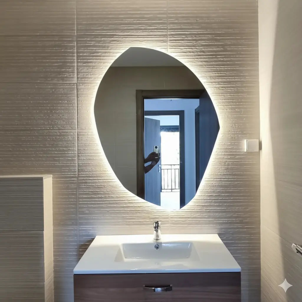 Miroir Luna — Miroir de Salle de Bain Anti-Buée Premium CAROUBIA