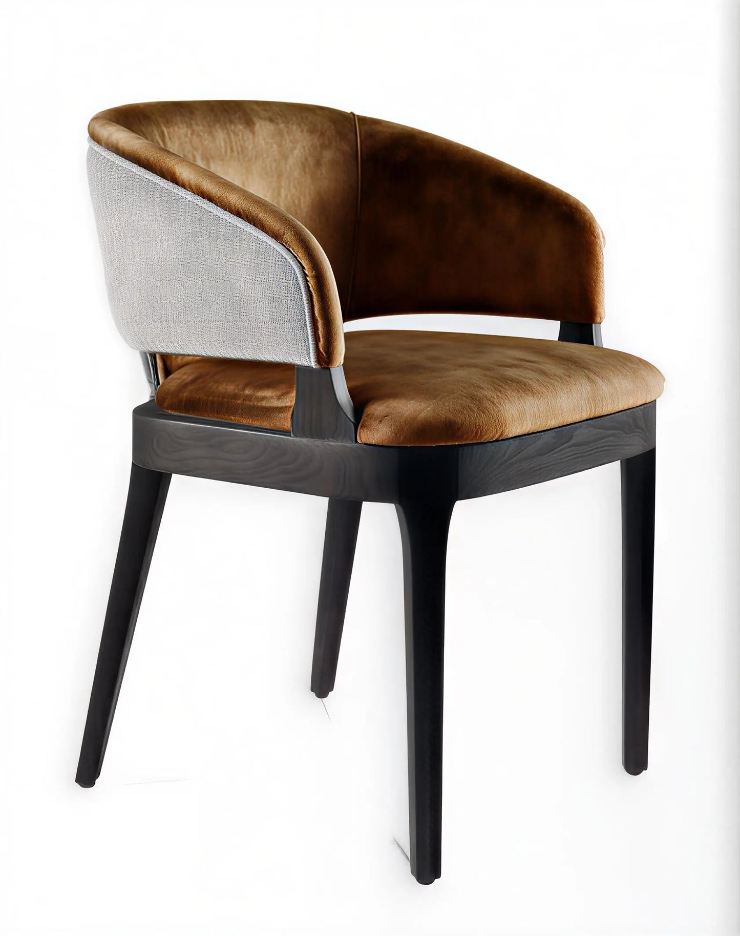 Chaise MAGNUM Bachette, Velours ou Bouclette & bois – Maroc CAROUBIA